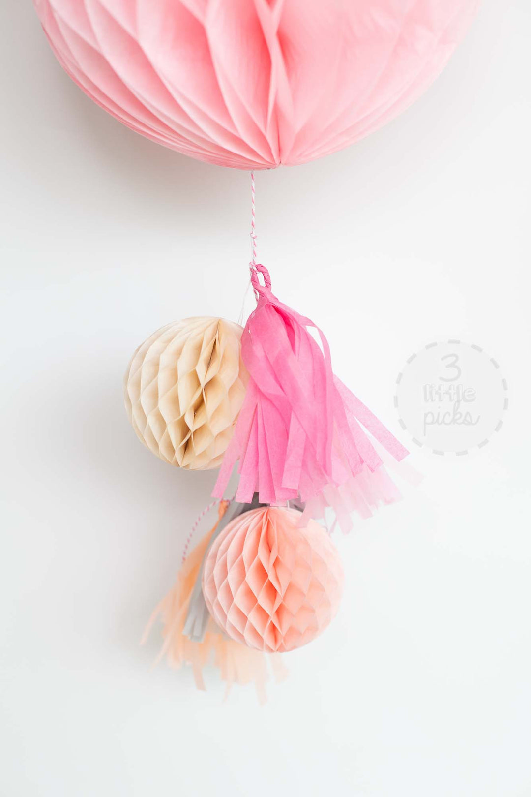 Honeycomb Tassel Kit, Partyware, 3littlepicks - 3LittlePicks