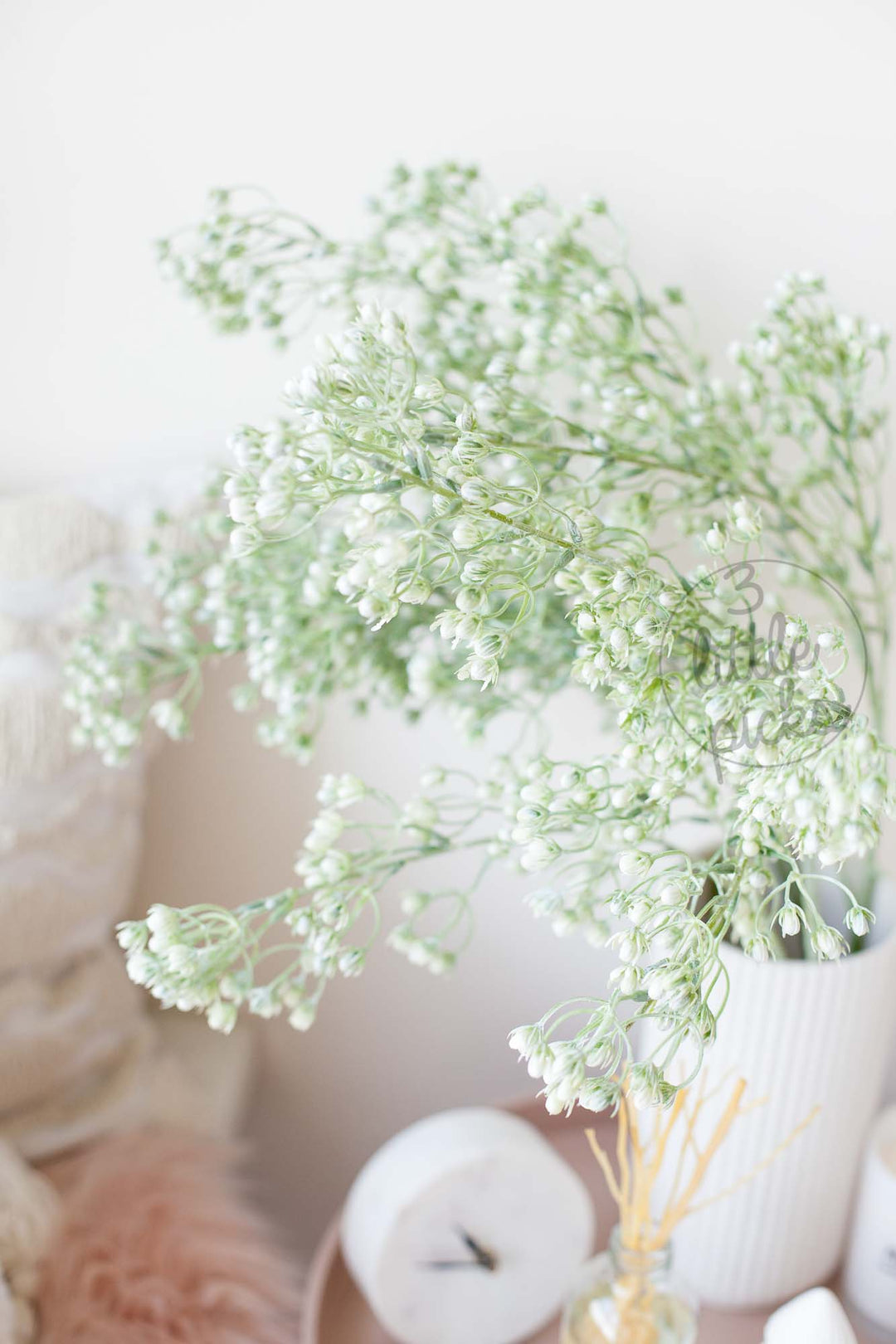 Starry Pastel Green Flowers, Decor, 3littlepicks - 3LittlePicks