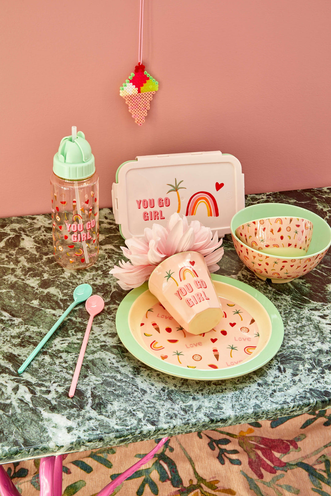 You Go Girl Plastic Kids Water Bottle