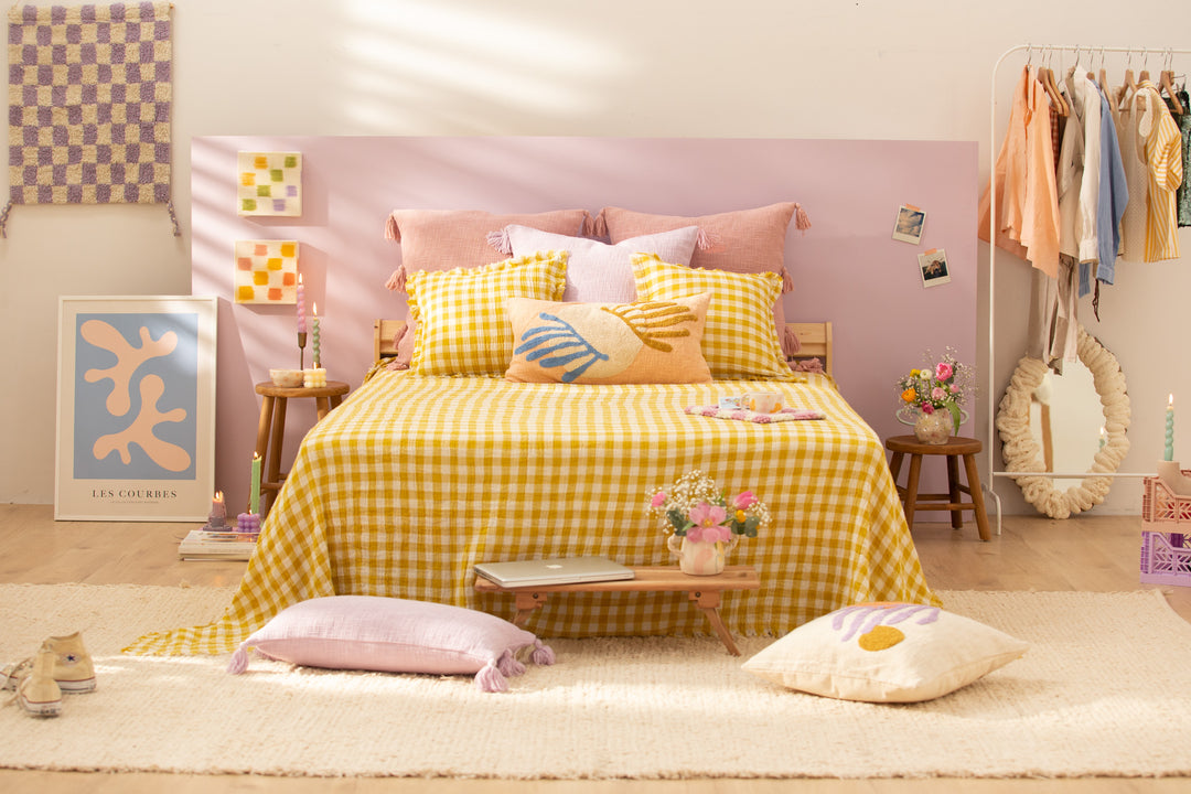 Vintage Square Cushion Cover Dusty Sweet Pink