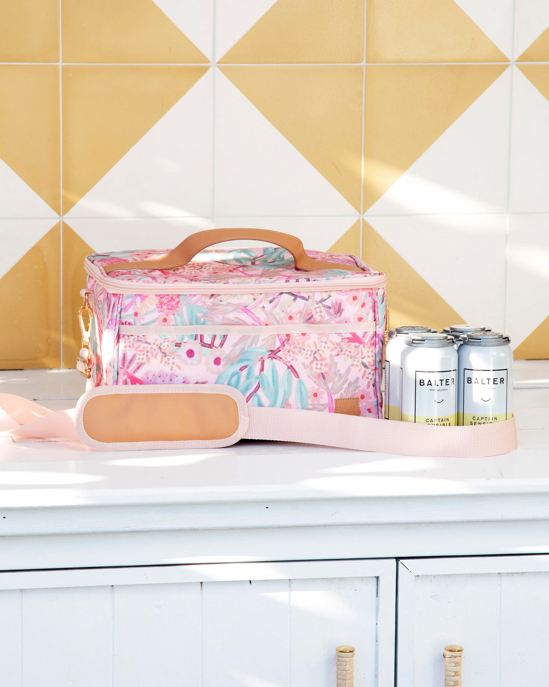 Blushing Banksia Midi Cooler Bag