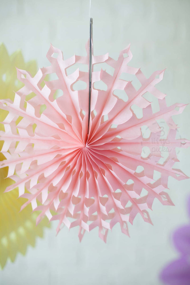 Frozen Snowflake Fan 30cm, Partyware, 3littlepicks - 3LittlePicks