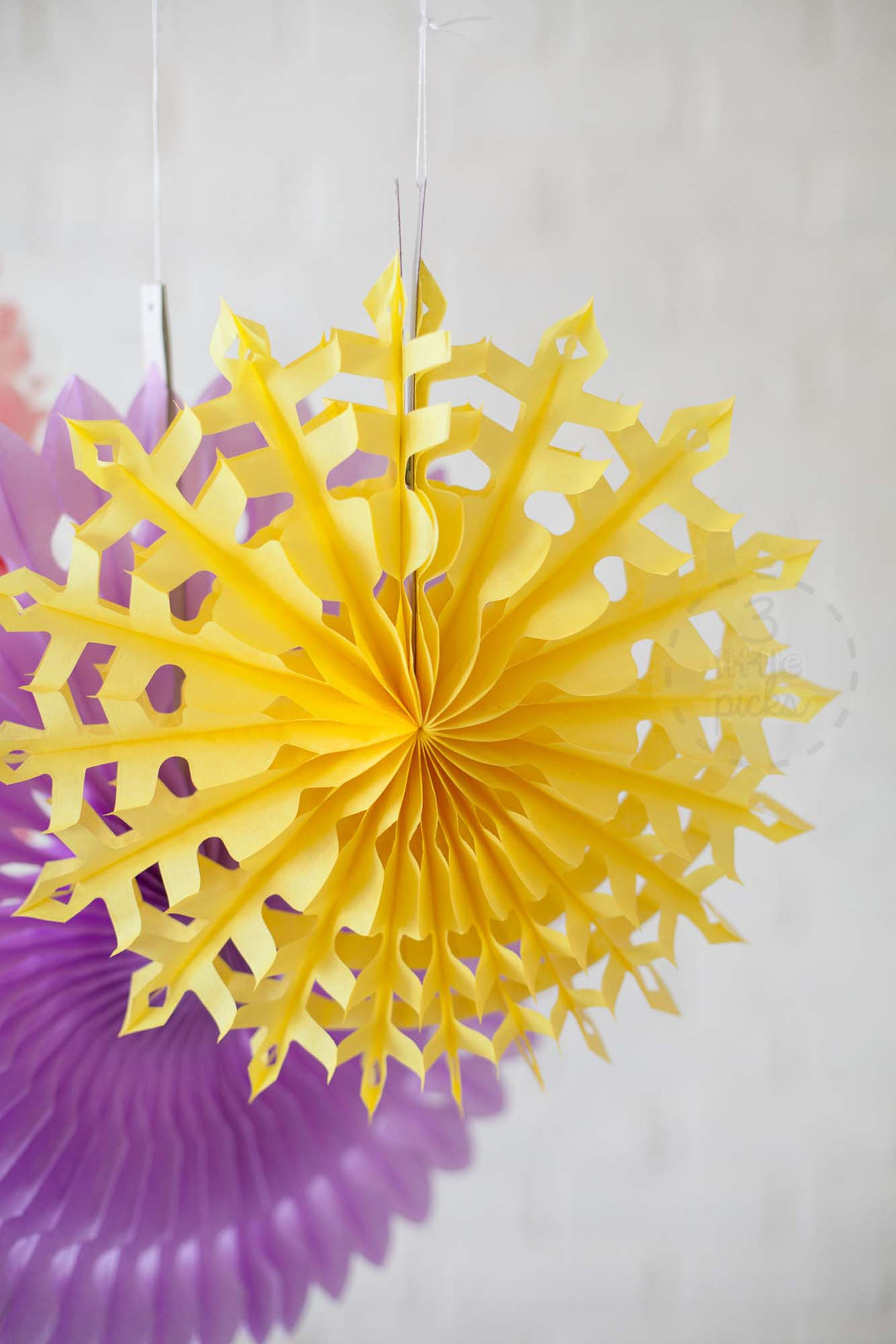 Frozen Snowflake Fan 30cm, Partyware, 3littlepicks - 3LittlePicks