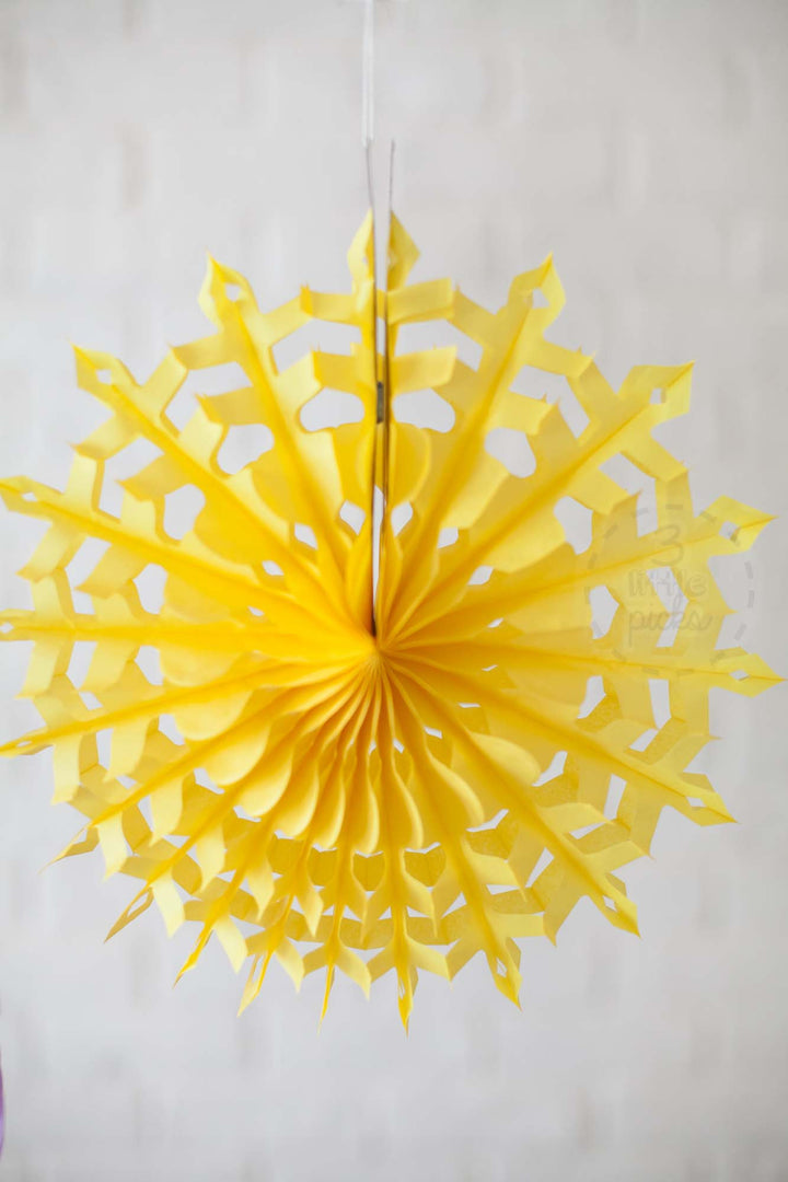 Frozen Snowflake Fan 30cm, Partyware, 3littlepicks - 3LittlePicks