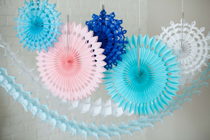 Frozen Snowflake Fan 30cm, Partyware, 3littlepicks - 3LittlePicks