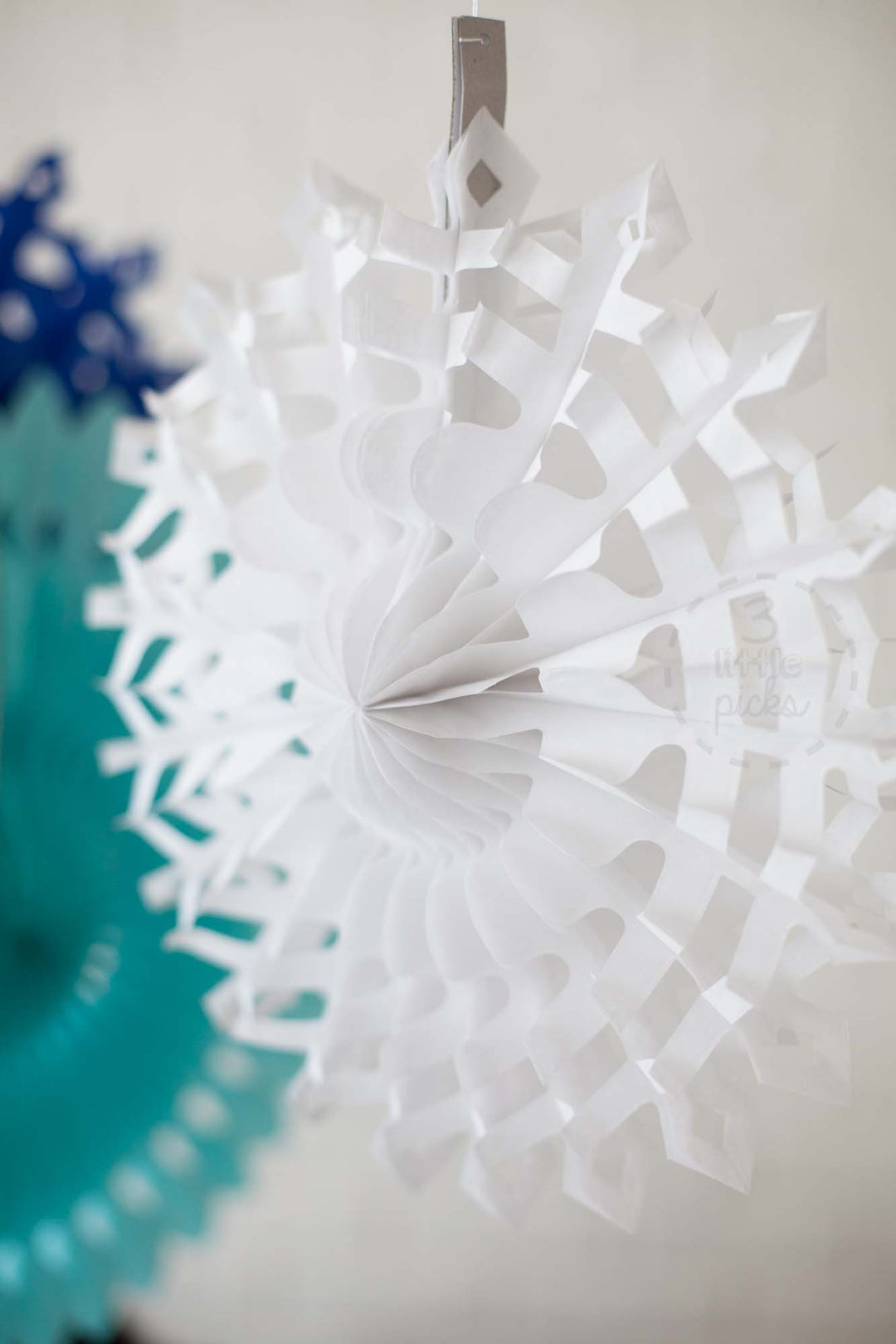Frozen Snowflake Fan 30cm, Partyware, 3littlepicks - 3LittlePicks