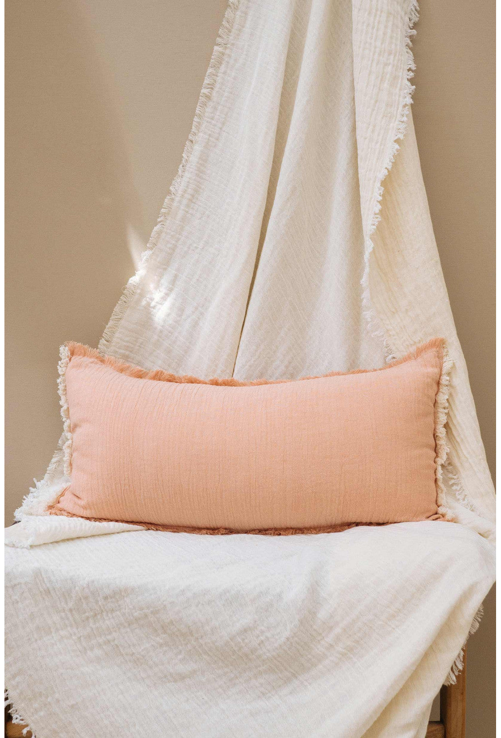 Layer Waist Cushion Cover Pink