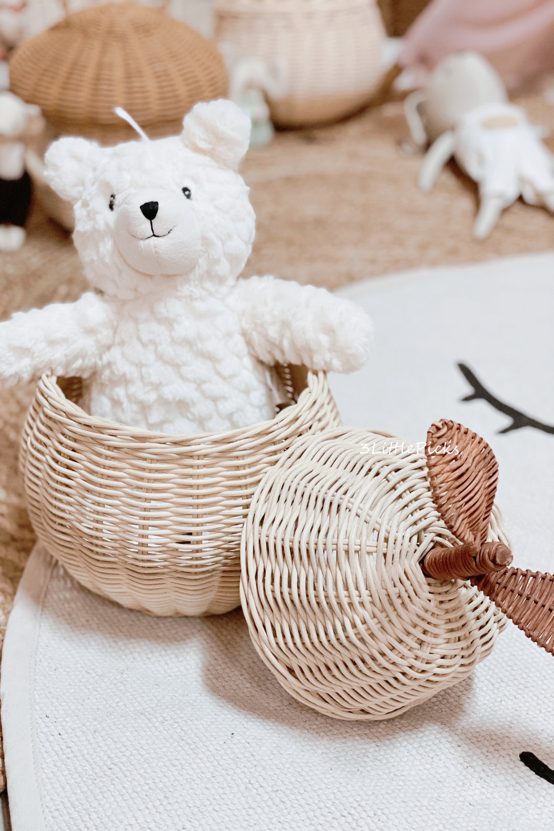 Pear Rattan Storage Basket