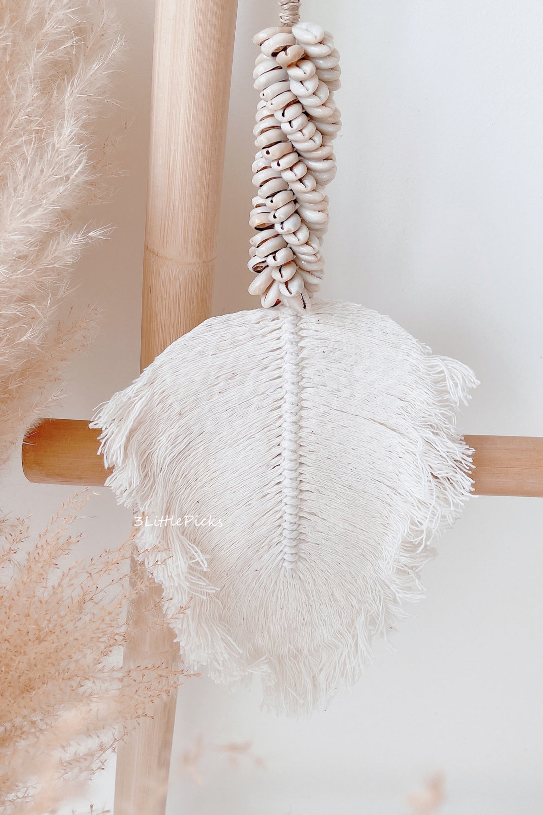 Shells and Cotton Leaf Hanging Decor