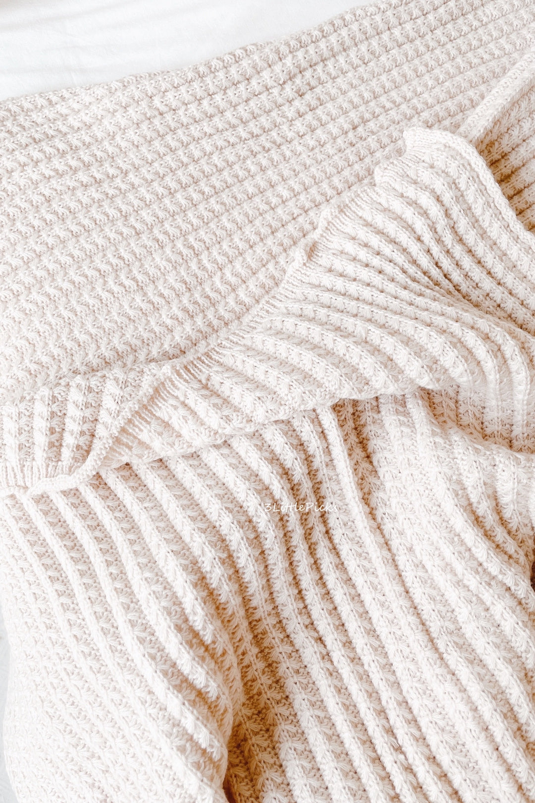 Latte Butterfly Knitted Throw