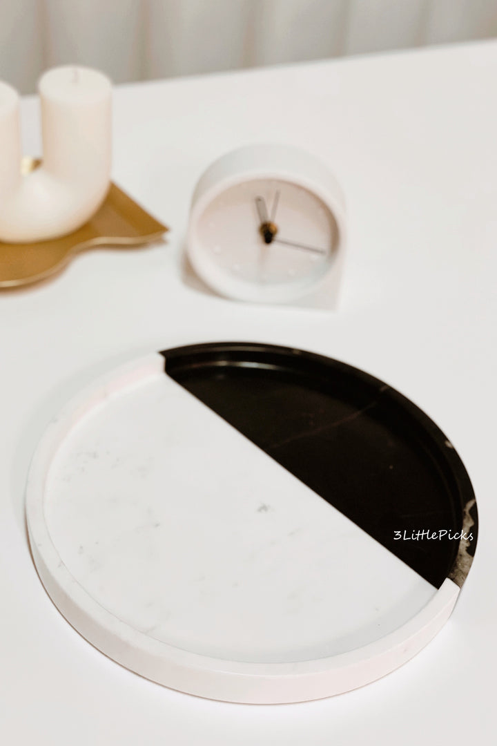 Black and White Marble Trays