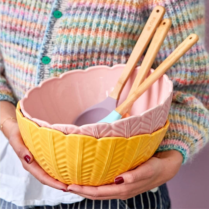 Soft Pink Salad Serving Bowl