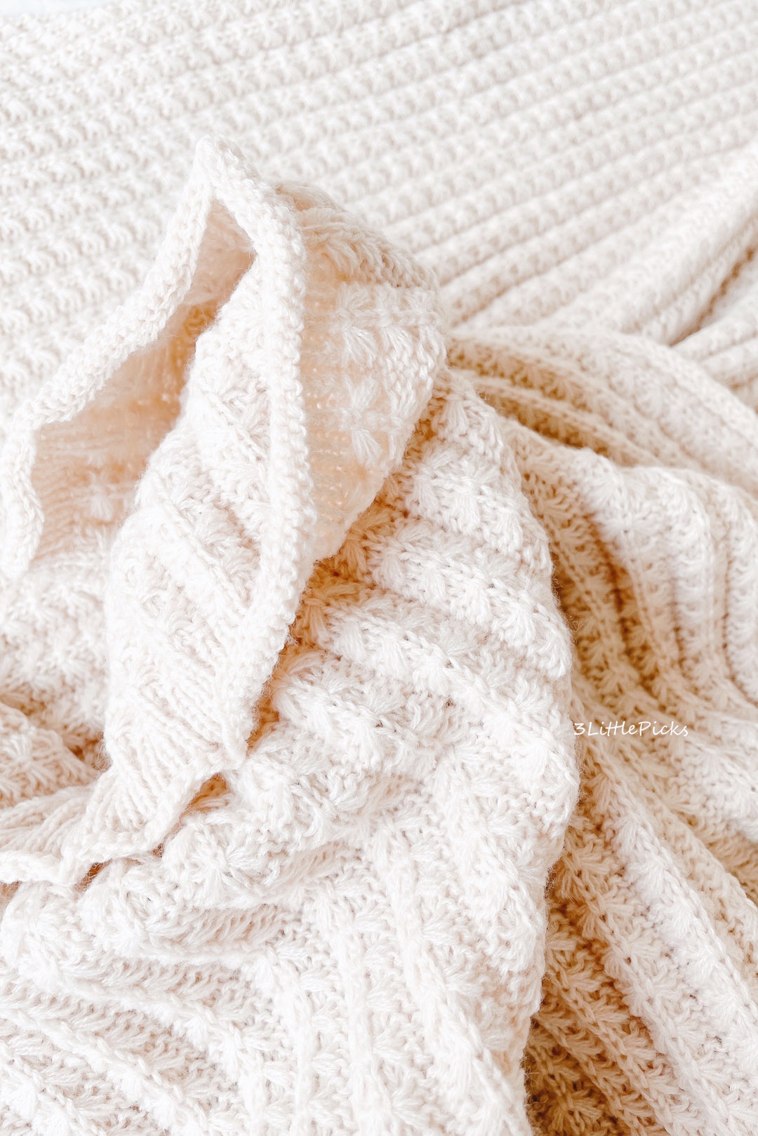 Latte Butterfly Knitted Throw