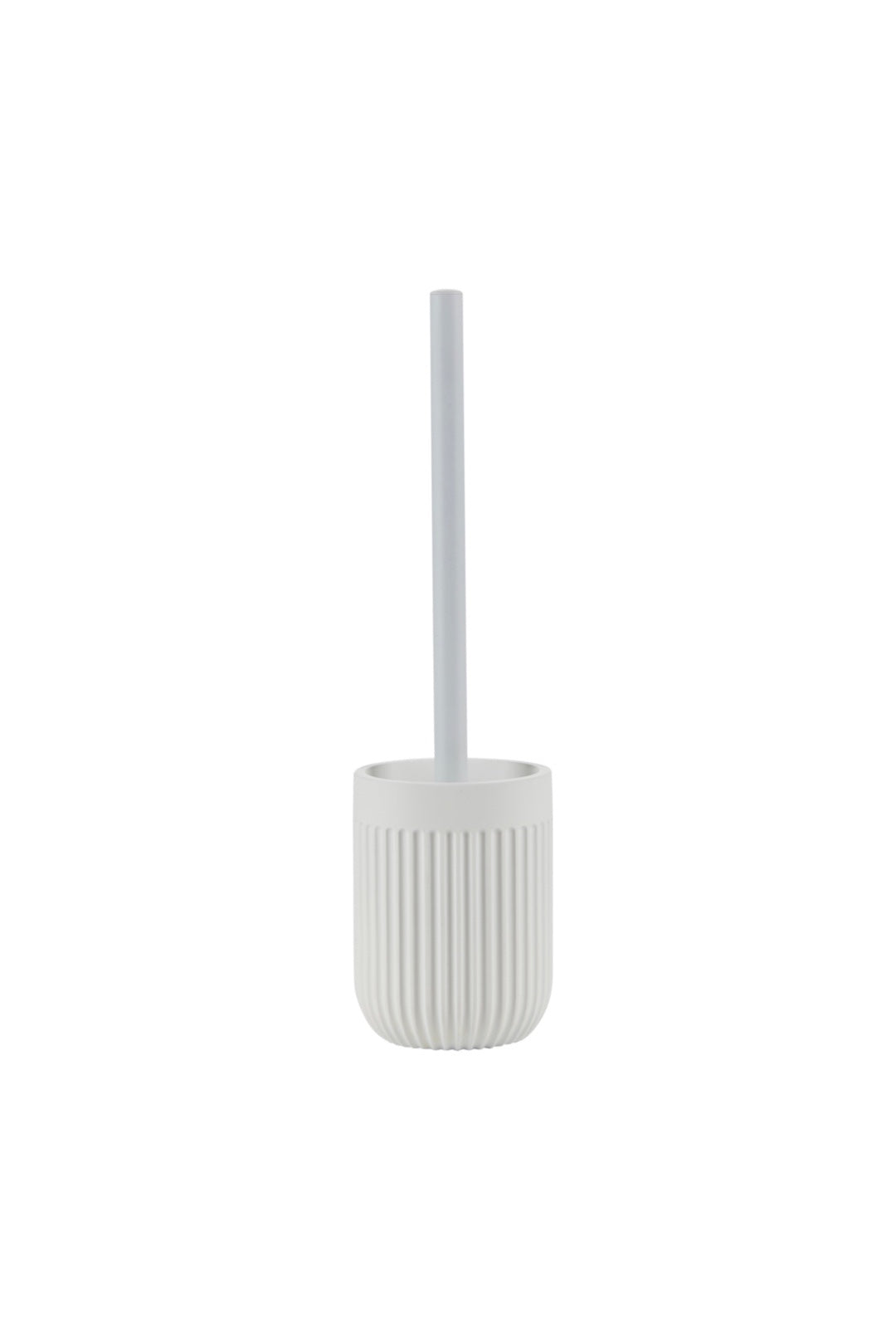 Simple Fluted Toilet Brush White