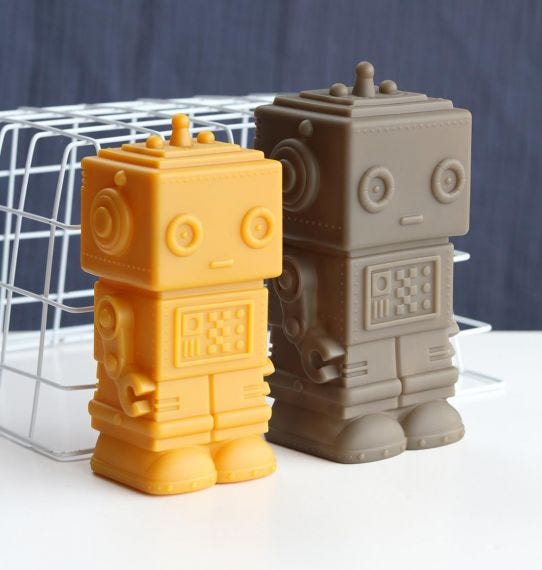 Robot Money Box ash brown