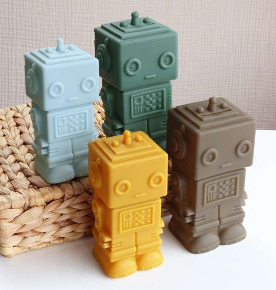 Robot Money Box ash brown