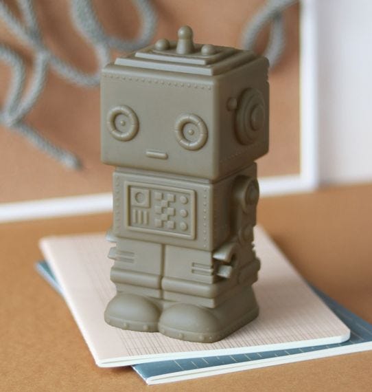 Robot Money Box ash brown