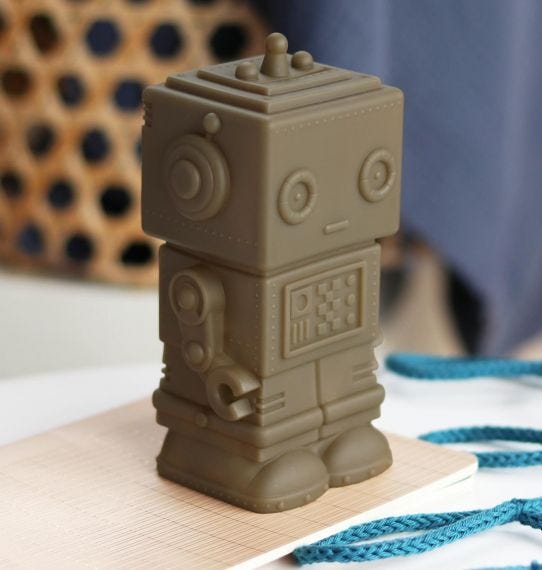Robot Money Box ash brown