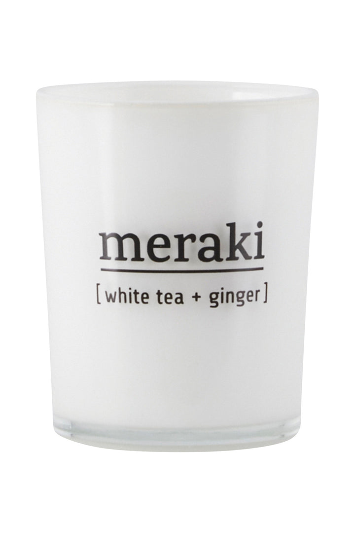 White Tea And Ginger Scented Candle, Lifestyle, Meraki - 3LittlePicks