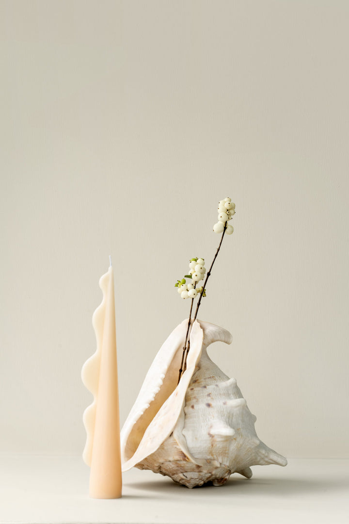 Seaweed Pillar Candle - Apricot