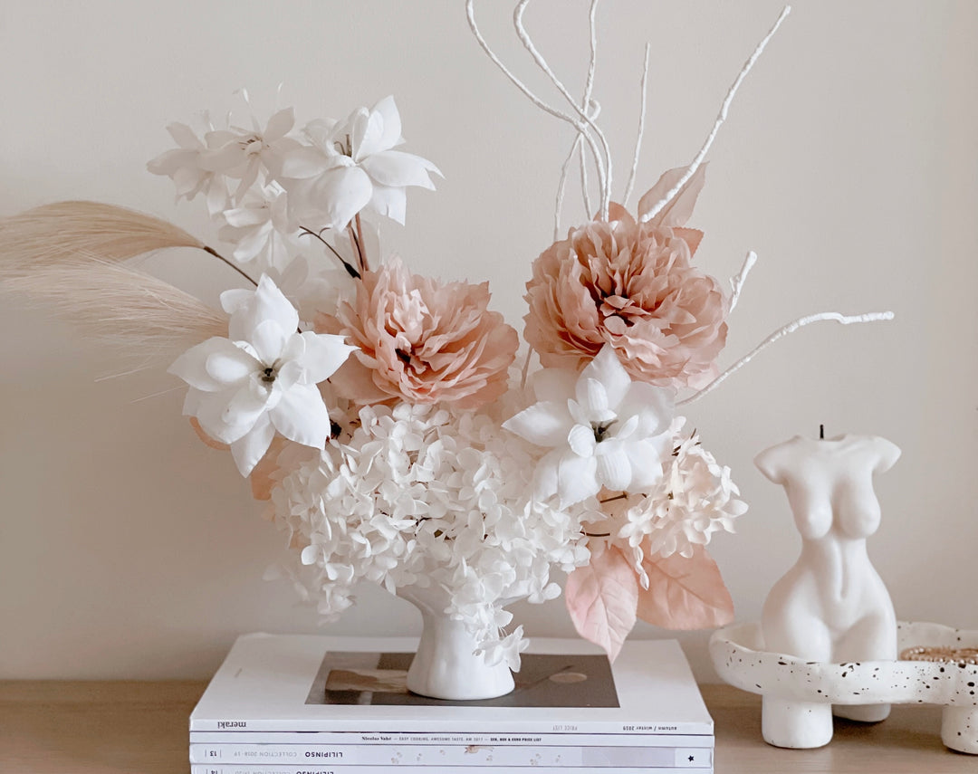 Flower Arrangement with Artificial and Dried Flowers