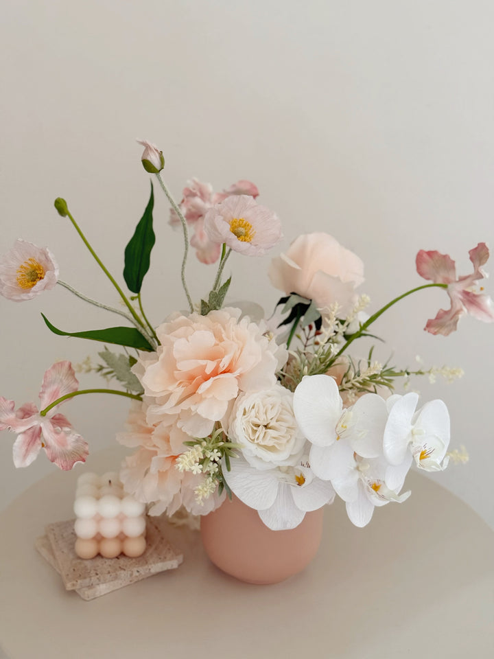 Peach Blush Garden Bloom in the Pot (2-sided)