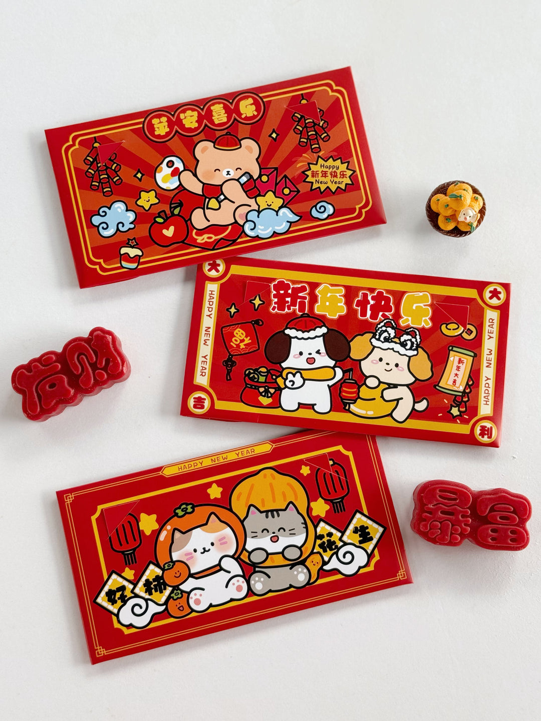 Animal Friend Surprise Folding Red Packet (Set of 3)