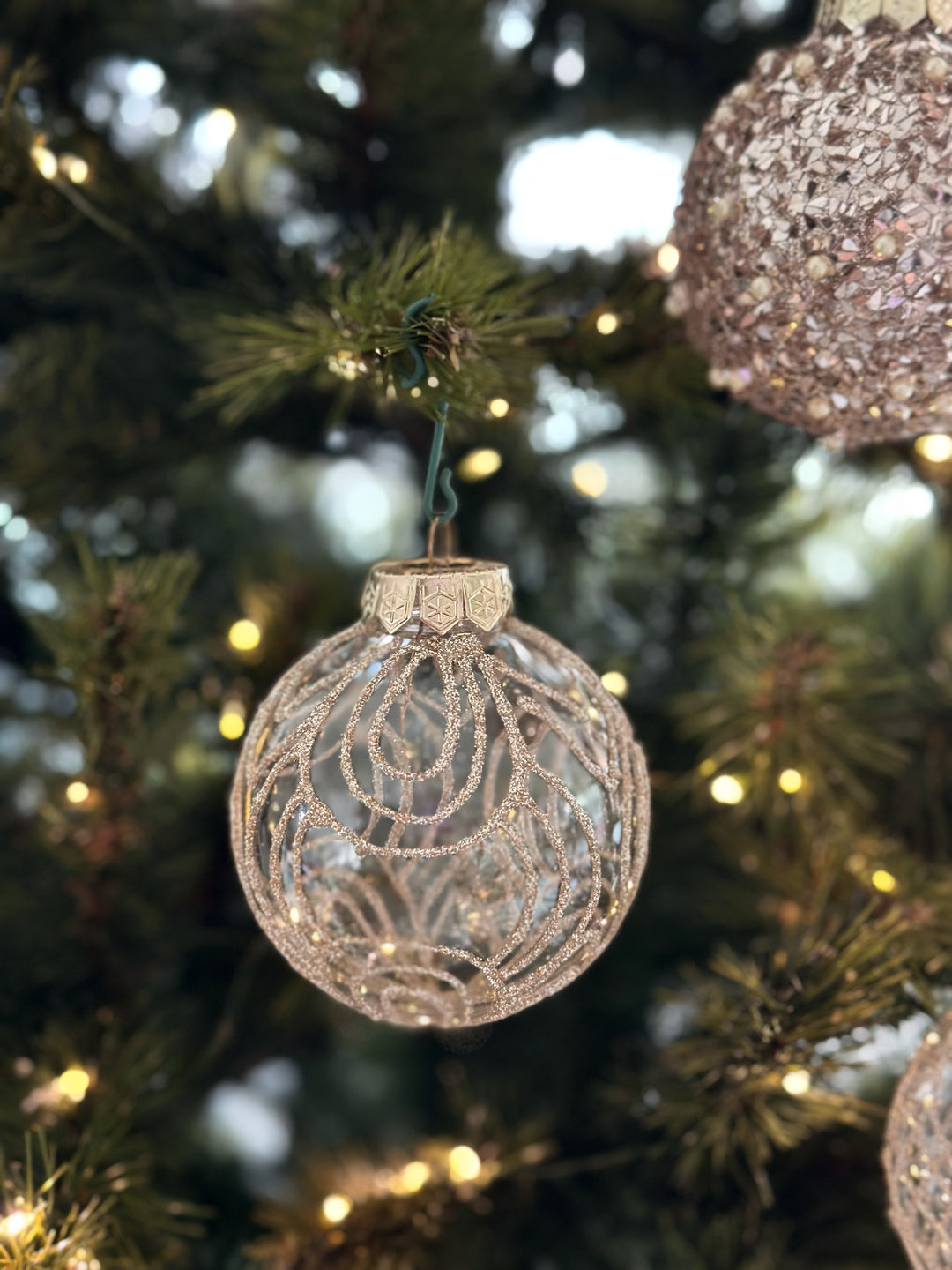 PRE-ORDER (17-21 Oct): Shimmering Champagne Delight 8cm Bauble Set (set of 6)