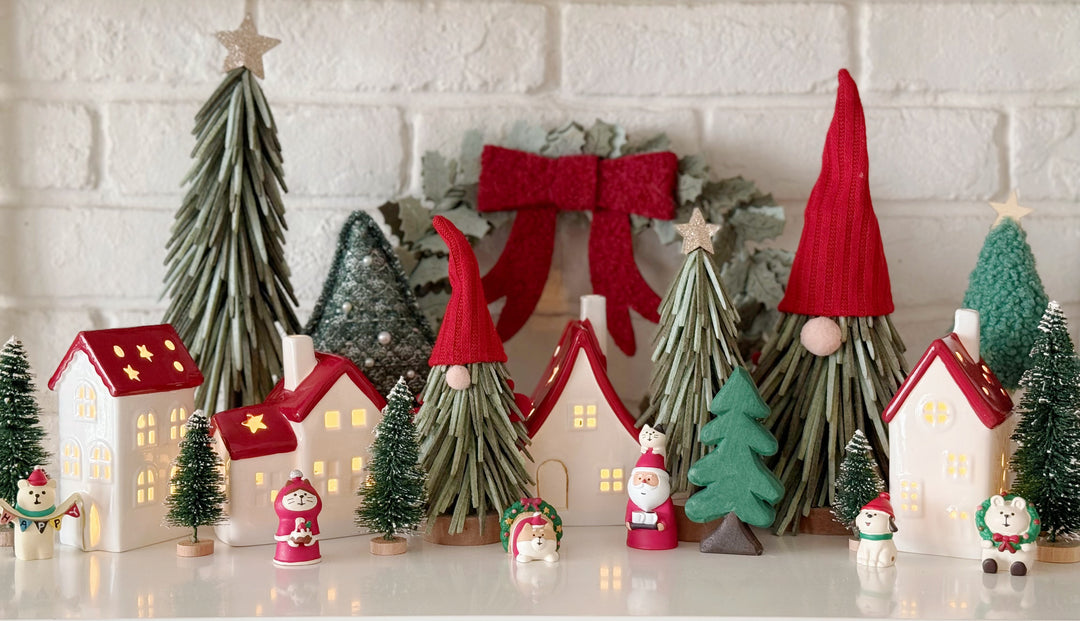 Sage Fringe Felt Trees (2 Sizes)