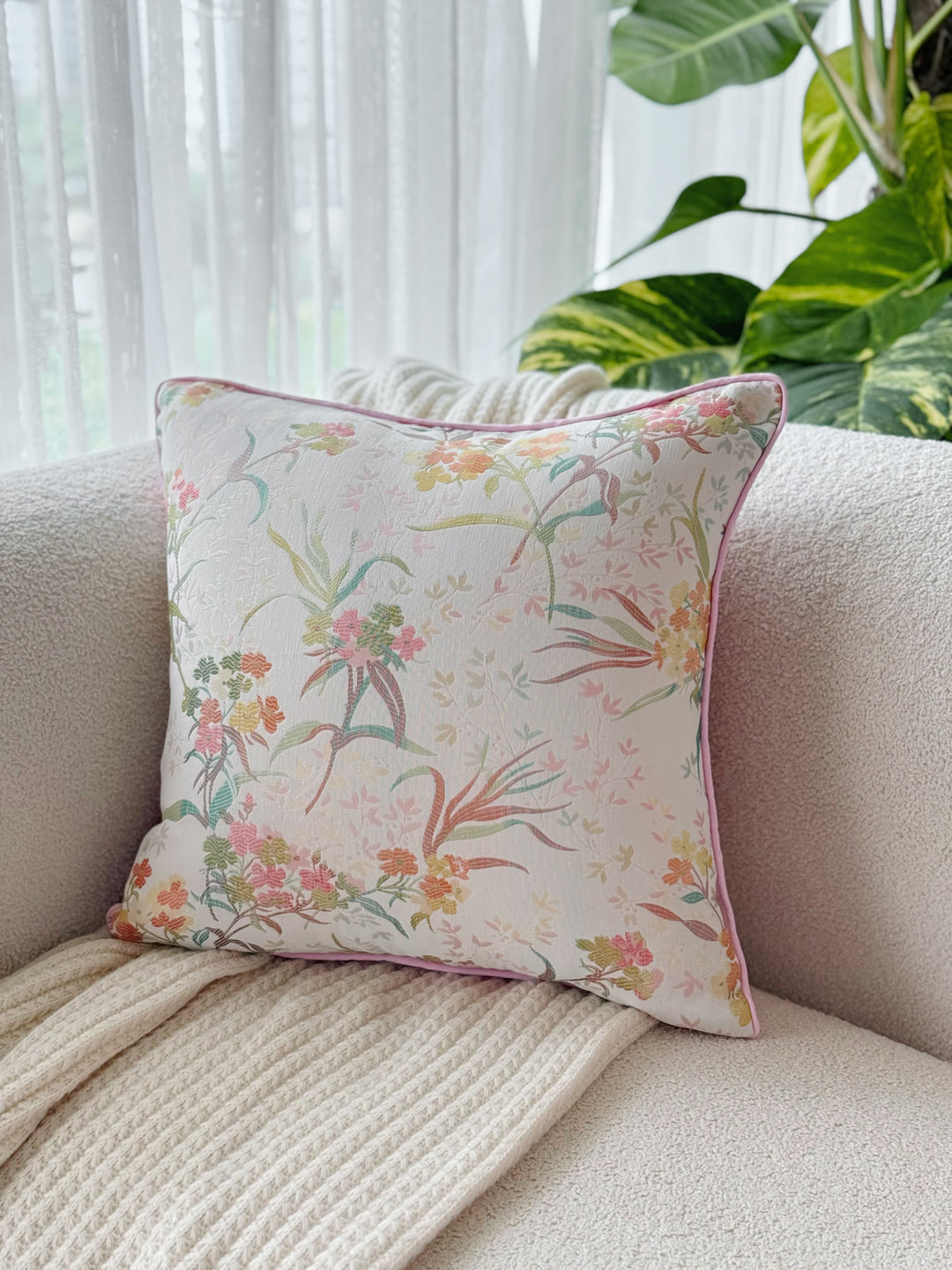 Blush Garden Cushion Cover