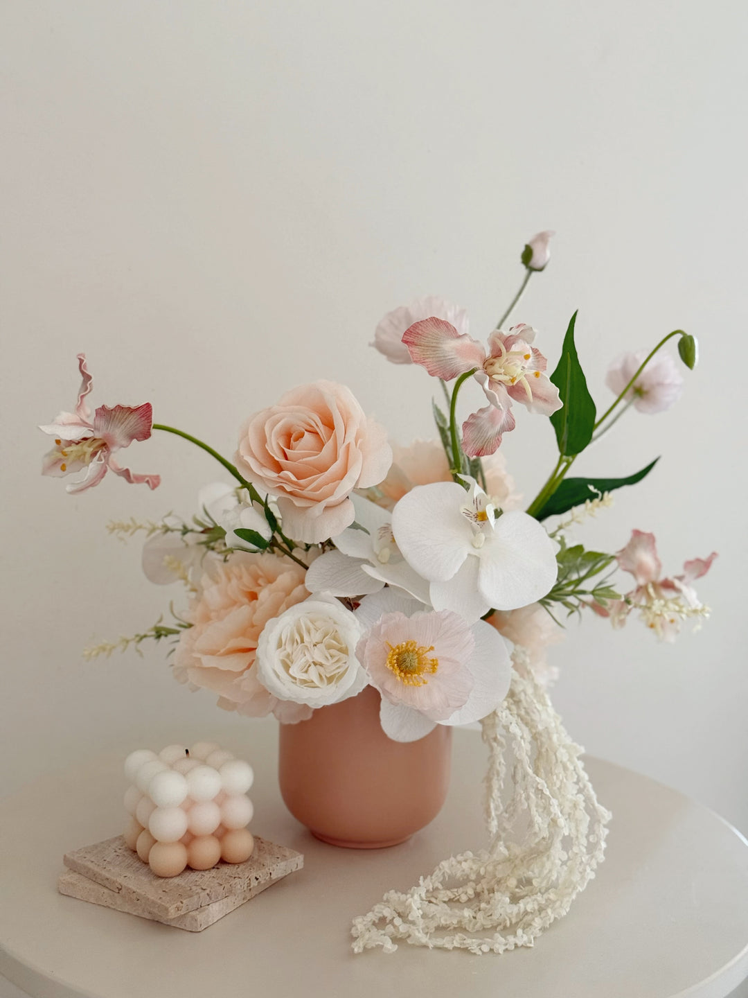 Peach Blush Garden Bloom in the Pot (2-sided)