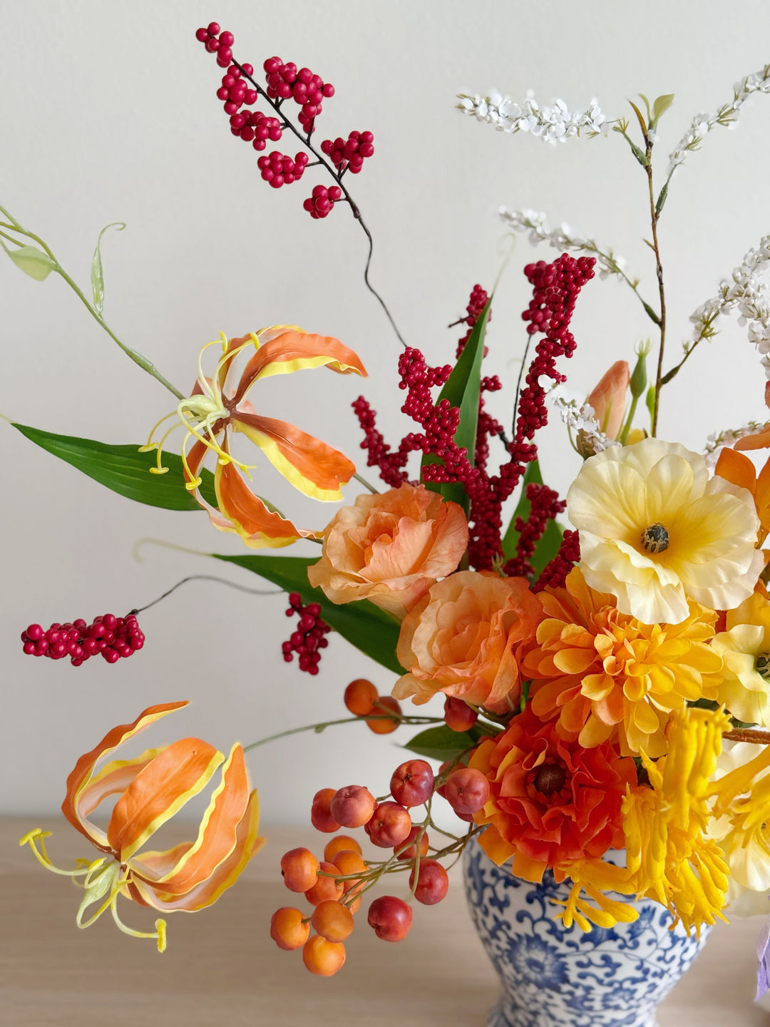 花开富贵 Blooming Prosperity Display In The Vase (1-sided)