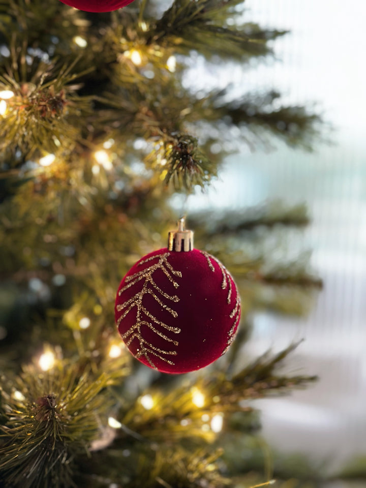 PRE-ORDER (17-23 Oct): Velvet Ruby 6cm Bauble Set (set of 12)