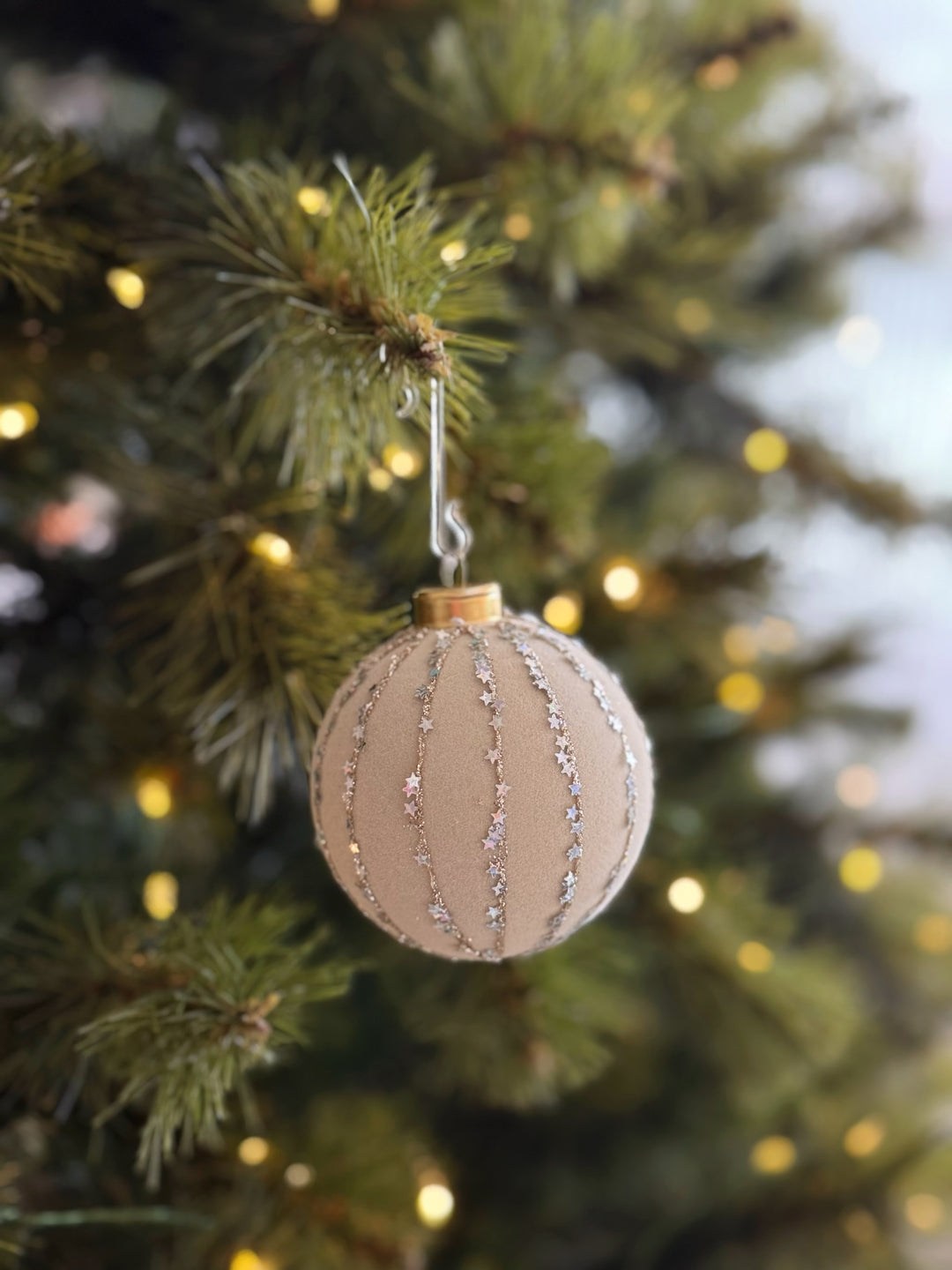 Velvet Champagne 6cm Bauble Set (Set of 12)