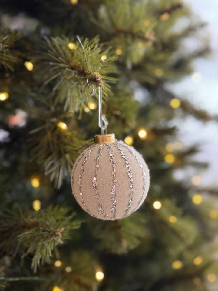Velvet Champagne 6cm Bauble Set (Set of 12)