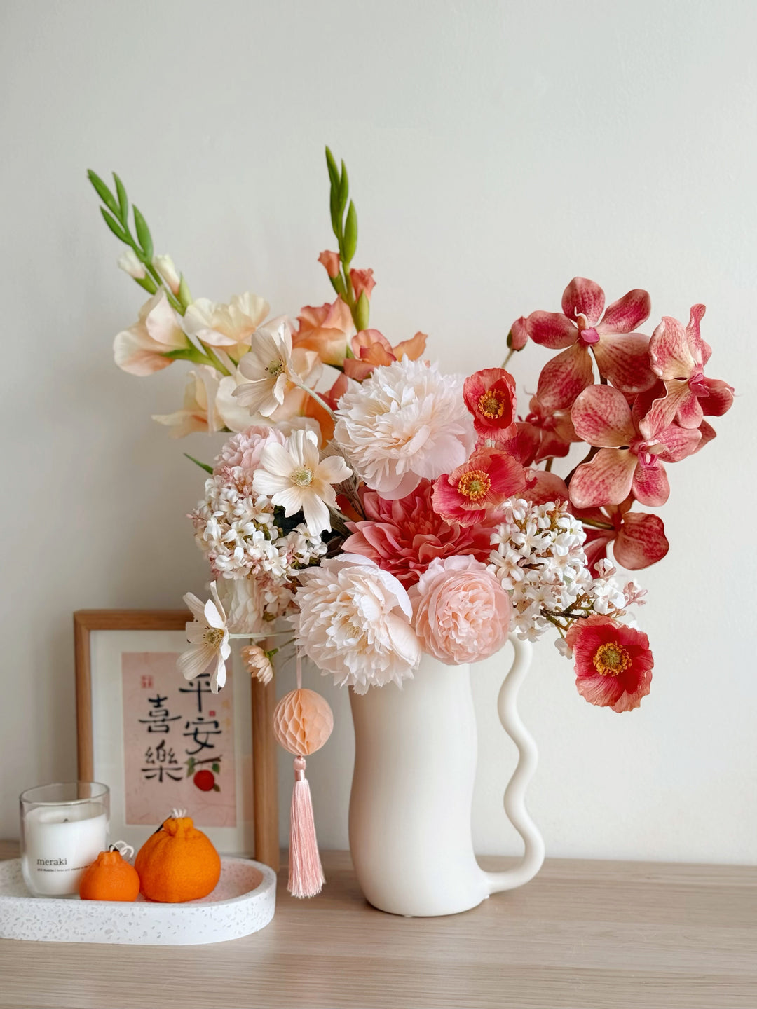 好事发生 Joyful Blessings Bloom In The Vase (1-sided)