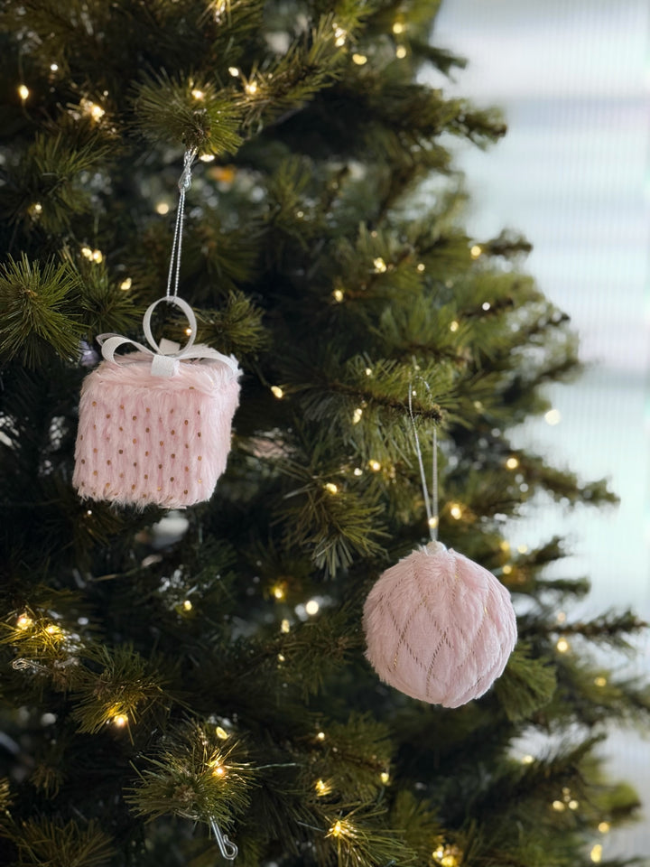 Sweet Pink Frost Ornament Set (set of 2)