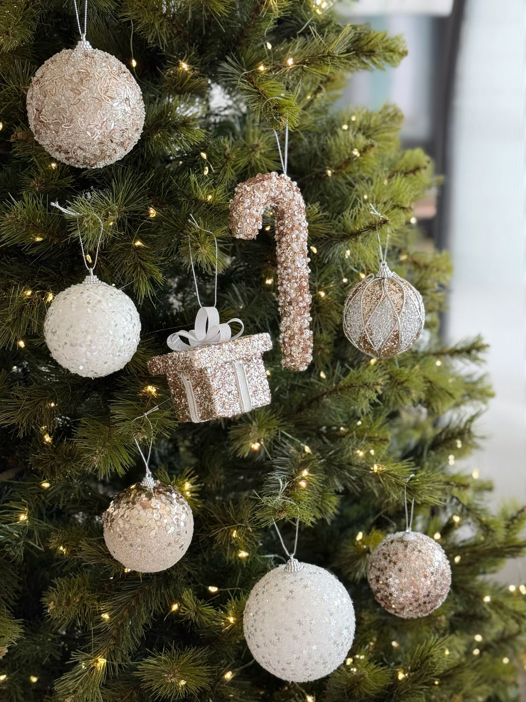 Golden Whisper Ornament Set (set of 8)