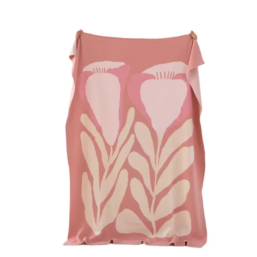 Dusty Blush Botanica Throw