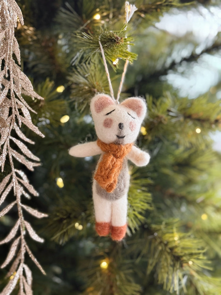 Whisper Bear Felt Ornament