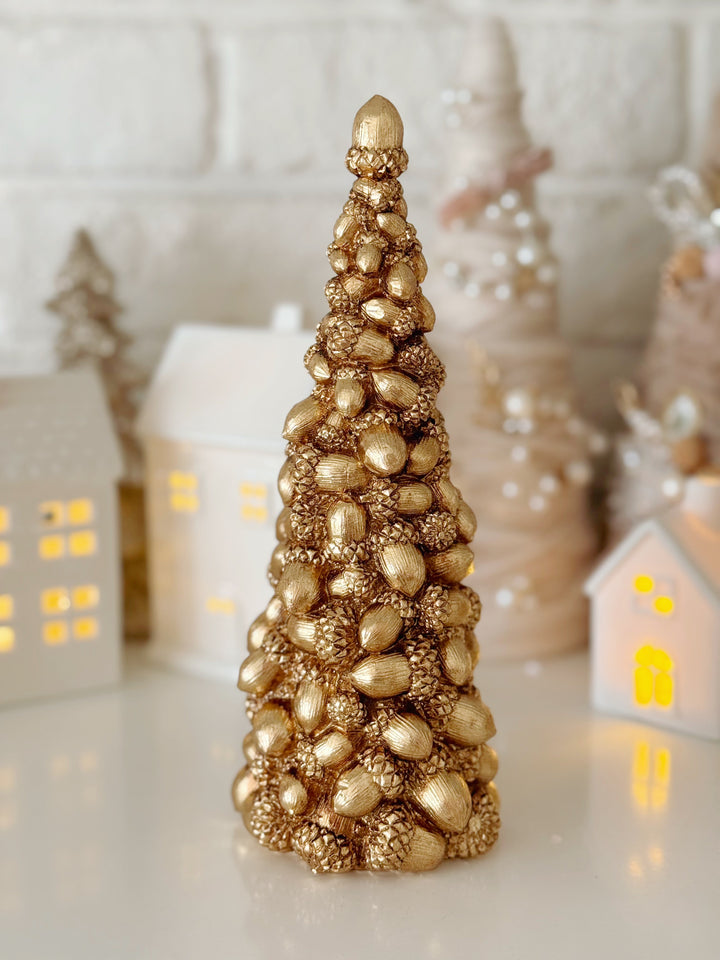 Golden Acorn Christmas Tree
