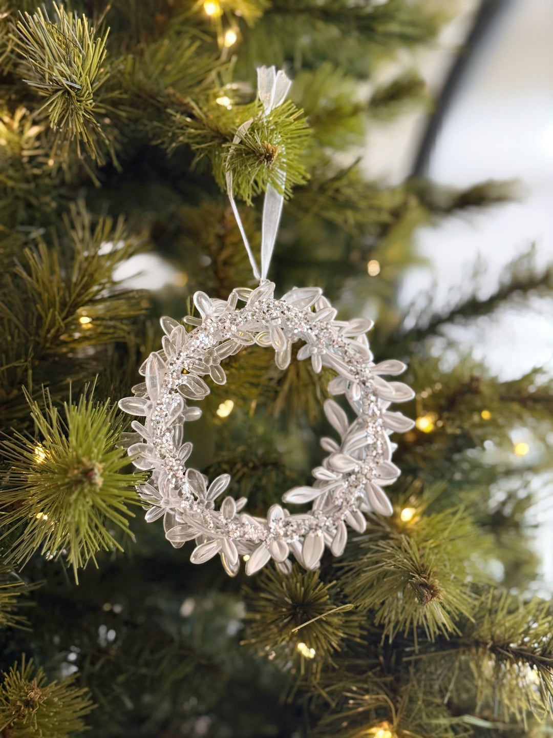 Silver Frost Wreath Ornament