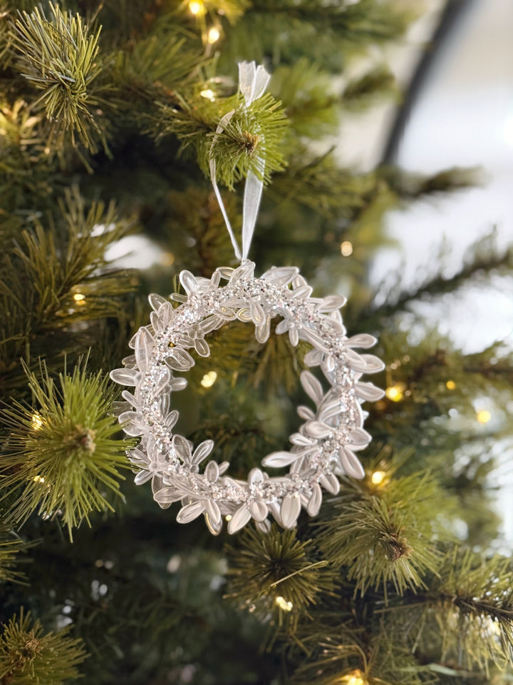 Silver Frost Wreath Ornament