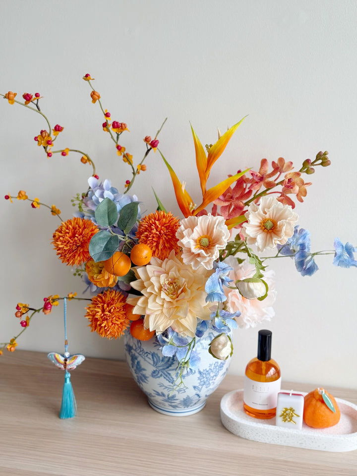 招财进宝 Golden Abundance Bloom In The Vase (1-sided)