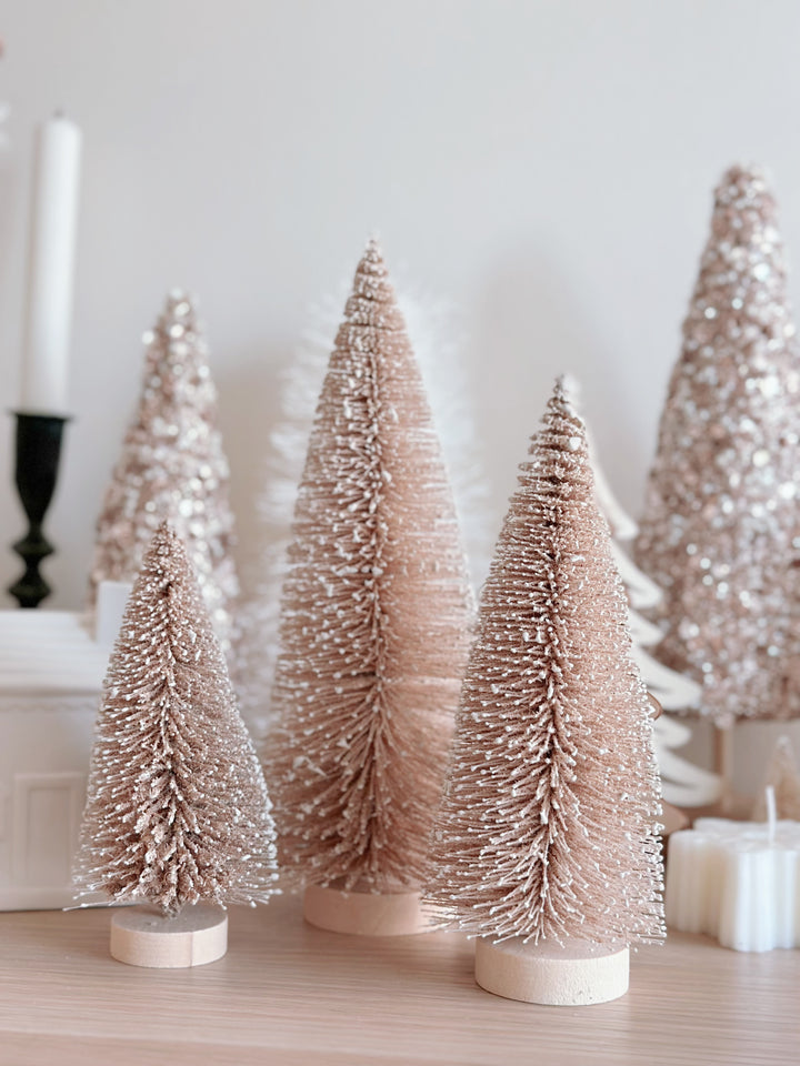 PRE-ORDER (15-21 Oct): Snowy Effect Warm Brown Christmas Tree (set of 3)