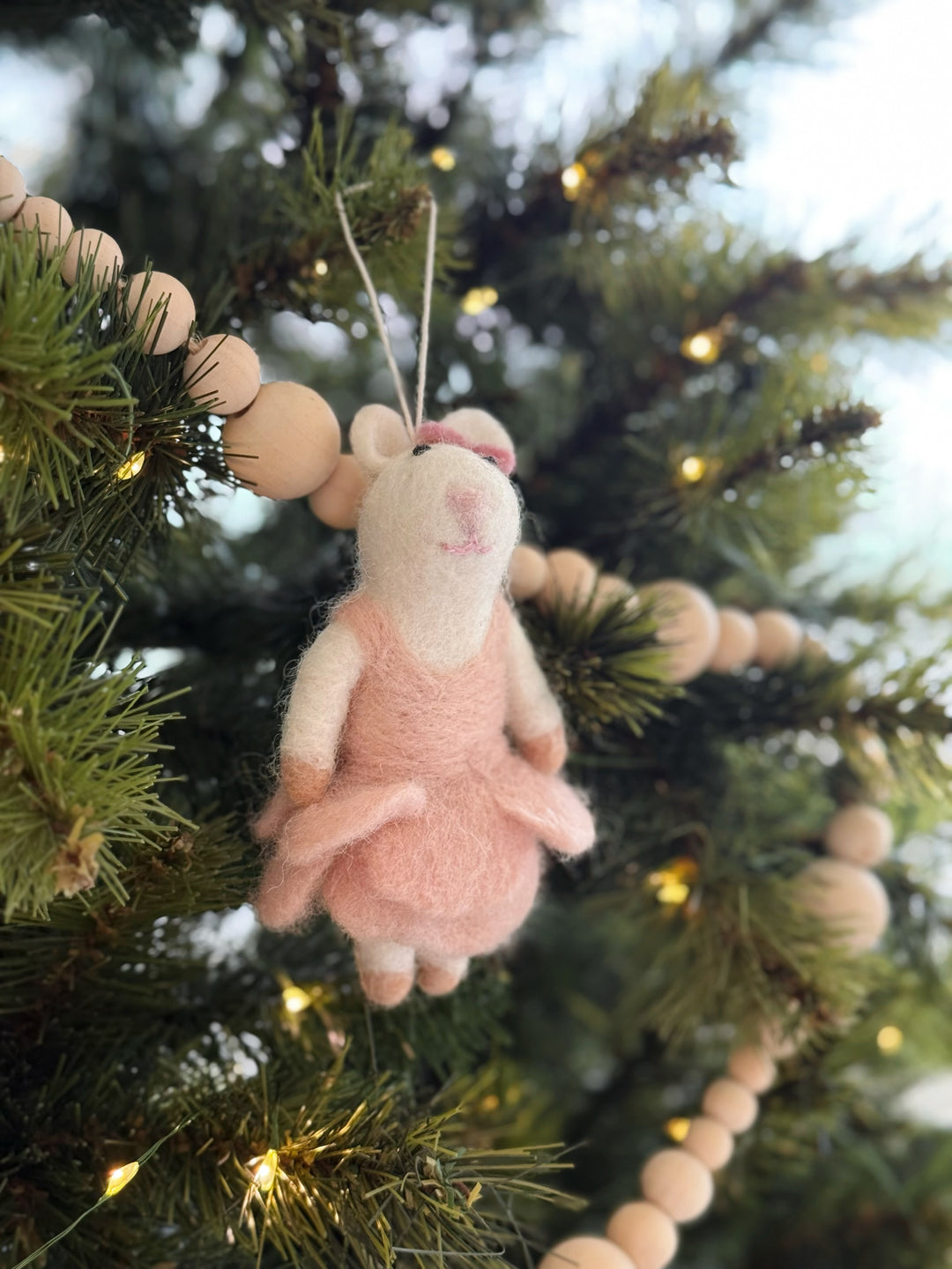Blush Ballerina Mouse Ornament