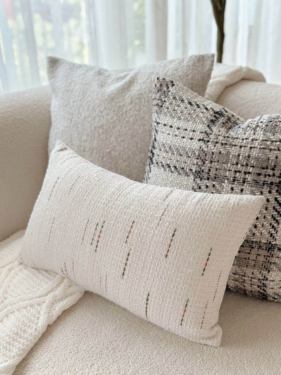 PRE-ORDER (8-12 Sept): Serene Stripes Woven Waist Cushion Cover