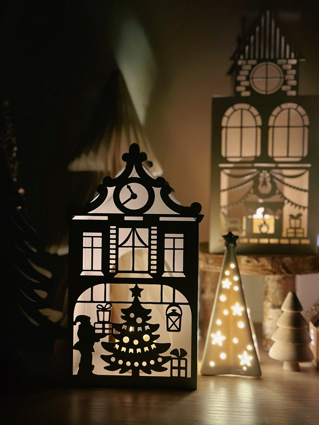 Whimsical Christmas Village Tealight Houses (4 options)