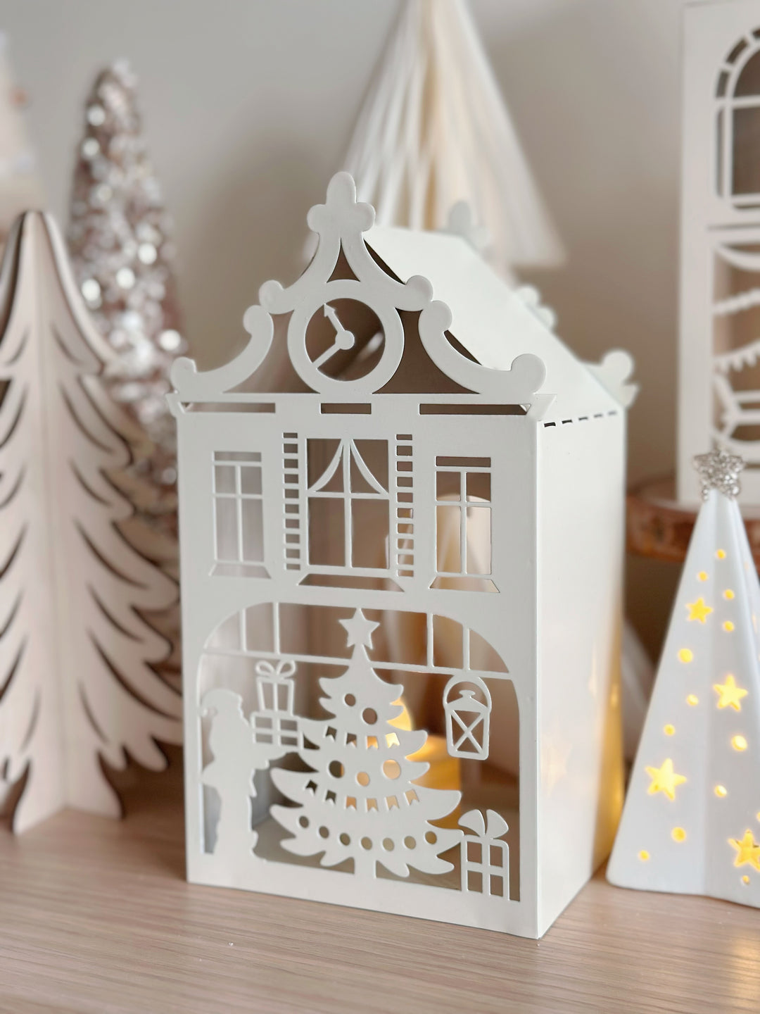 Whimsical Christmas Village Tealight Houses (4 options)