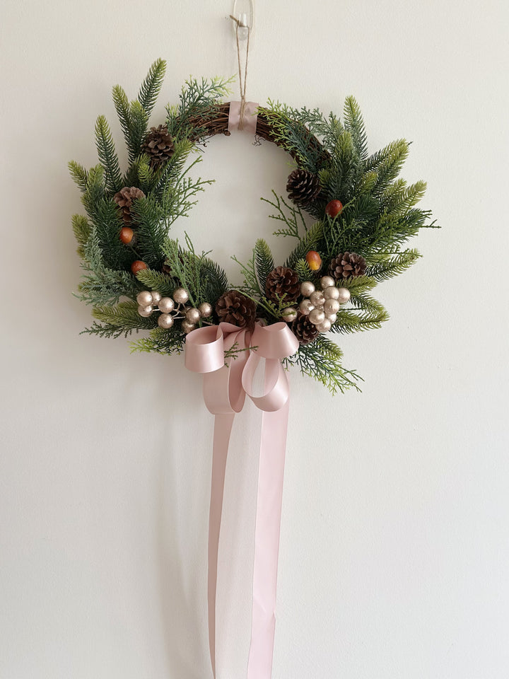 Blush Pine Grace Wreath